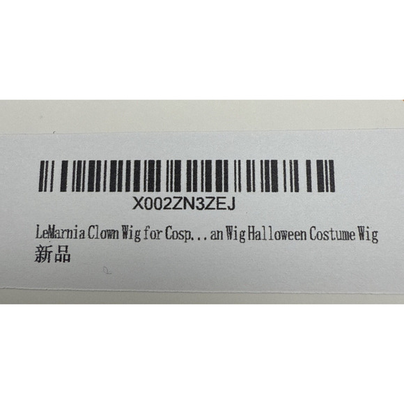 Men's Clown Wig Short Afro Wig Cosplay Bald Halloween Party Costume New *READ... - Picture 15 of 16